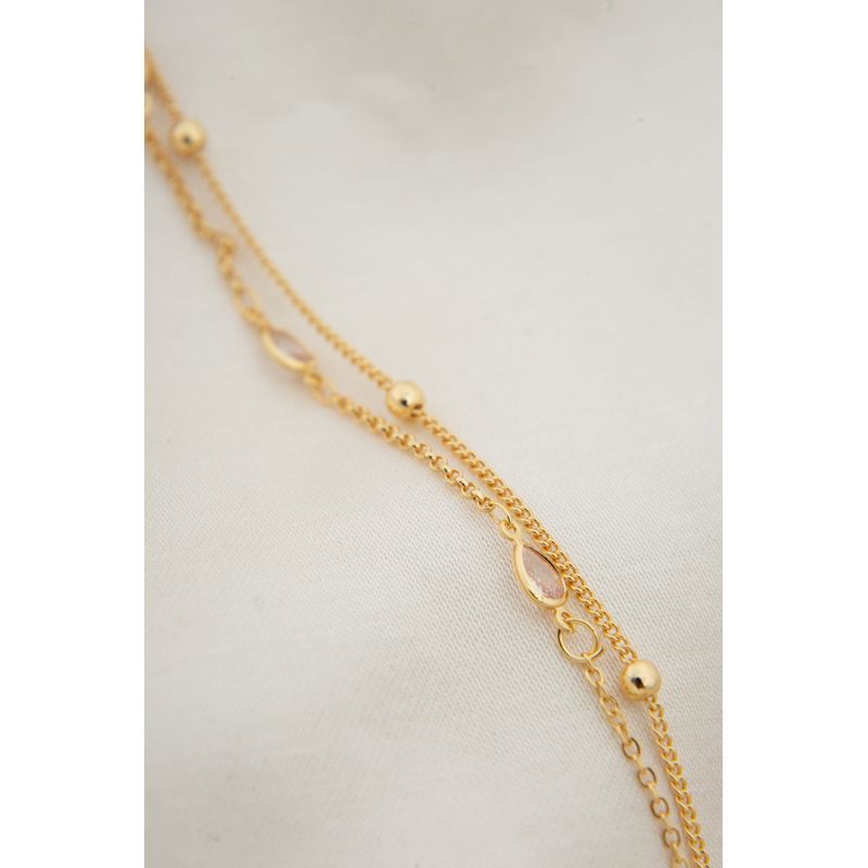 Fashion, accesorii si bijuterii - Femei - Bijuterii femei - Bratari femei - Braţara de glezna, Heliophilia, metal, auriu, 24+2 cm, 948ELK4107 - Infinity.ro