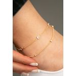 Fashion, accesorii si bijuterii - Femei - Bijuterii femei - Bratari femei - Braţara de glezna, Heliophilia, metal, auriu, 24+2 cm, 948ELK4107 - Infinity.ro