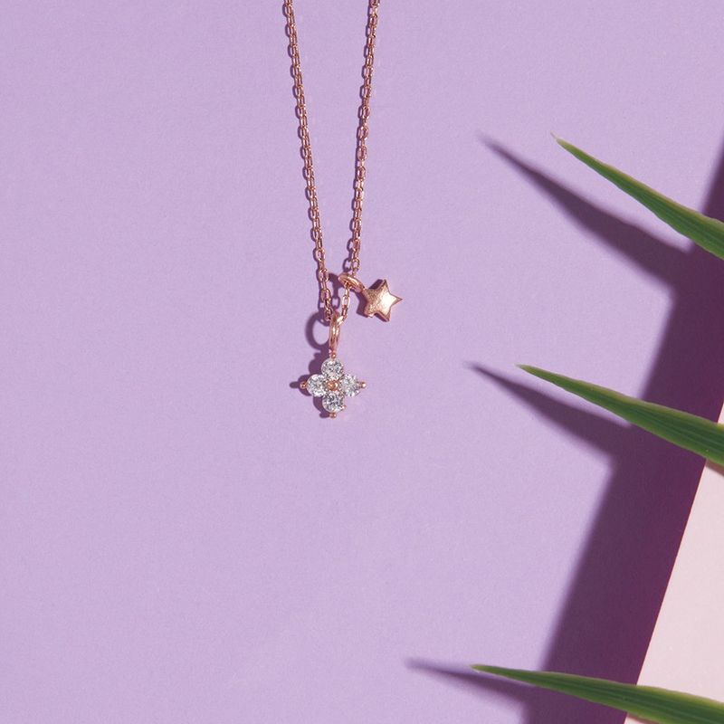 Fashion, accesorii si bijuterii - Femei - Bijuterii femei - Coliere femei - Colier, Heliophilia, argint 925, aur roz, 2.07 gr - Infinity.ro