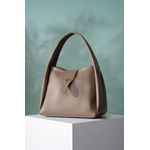 Fashion, accesorii si bijuterii - Femei - Accesorii femei - Genti si rucsacuri femei - Geanta de mana, Lucky Bees, piele sintetica, mink, 25x13x19 cm - Infinity.ro