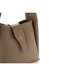 Fashion, accesorii si bijuterii - Femei - Accesorii femei - Genti si rucsacuri femei - Geanta de mana, Lucky Bees, piele sintetica, mink, 25x13x19 cm - Infinity.ro