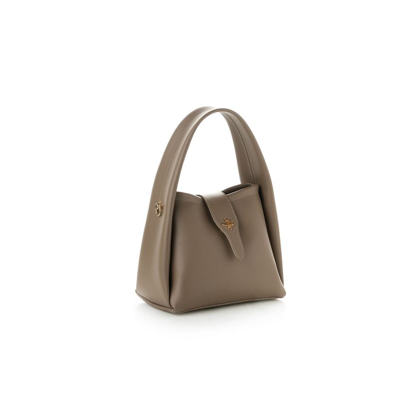 Fashion, accesorii si bijuterii - Femei - Accesorii femei - Genti si rucsacuri femei - Geanta de mana, Lucky Bees, piele sintetica, mink, 25x13x19 cm - Infinity.ro