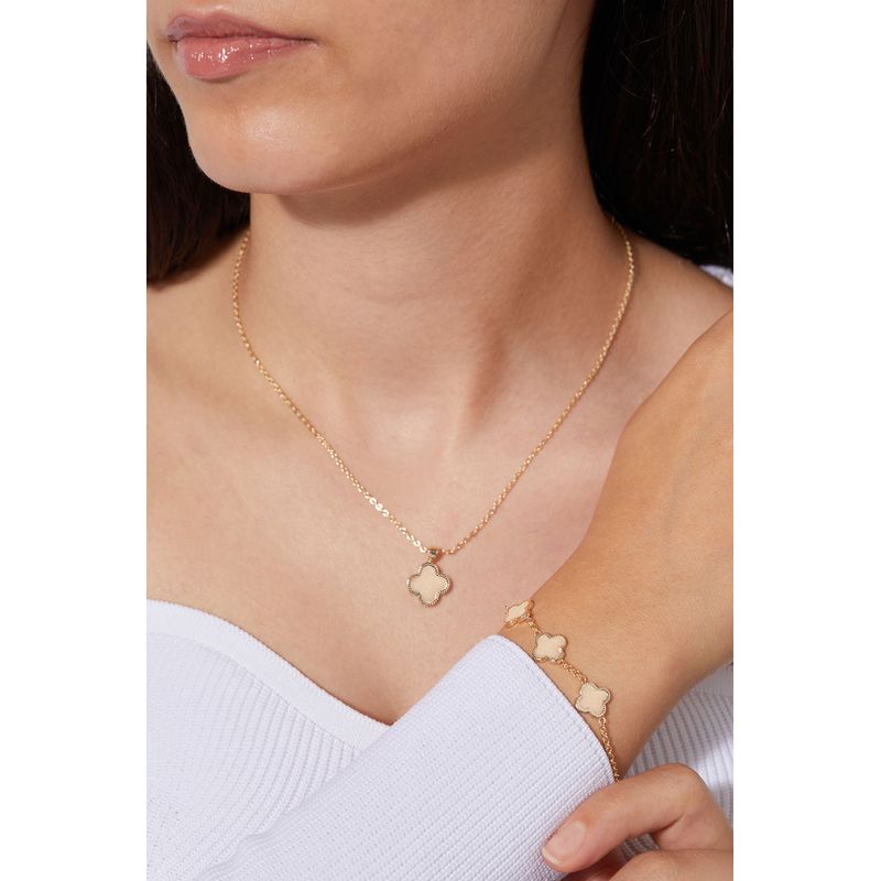 Fashion, accesorii si bijuterii - Femei - Bijuterii femei - Coliere femei - Set colier si bratara, Heliophilia, metal, auriu, marime universala, 410ELK1518 - Infinity.ro