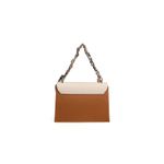 Fashion, accesorii si bijuterii - Femei - Accesorii femei - Genti si rucsacuri femei - Geanta crossbody, Lucky Bees, dama, crem si cafeniu, 23x10x16 cm, piele poliuretanica - Infinity.ro