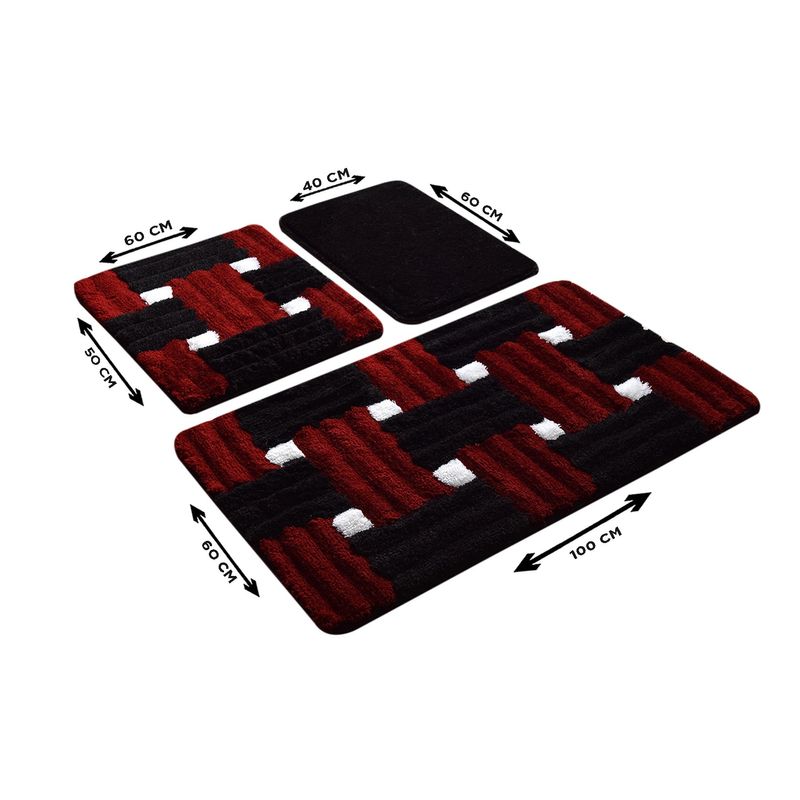 Casa si Gradina - Textile si covoare - Covoare - Covorase baie - Set covorase de baie, L'essentiel Maison, multicolor, 40x60 cm, 50x60 cm, 60x100 cm, 100% acrilic, antiderapant, 359CHL3205 - Infinity.ro