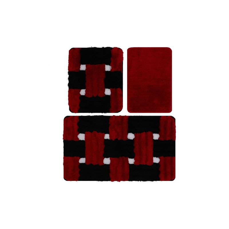 Casa si Gradina - Textile si covoare - Covoare - Covorase baie - Set covorase de baie, L'essentiel Maison, multicolor, 40x60 cm, 50x60 cm, 60x100 cm, 100% acrilic, antiderapant, 359CHL3205 - Infinity.ro