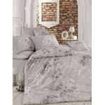 Casa si Gradina - Textile si covoare - Lenjerii de pat - Seturi de lenjerie - Set lenjerie pat single, L'essentiel Maison, gri alb gri inchis, 160x220 cm, 100% bumbac ranforce - Infinity.ro