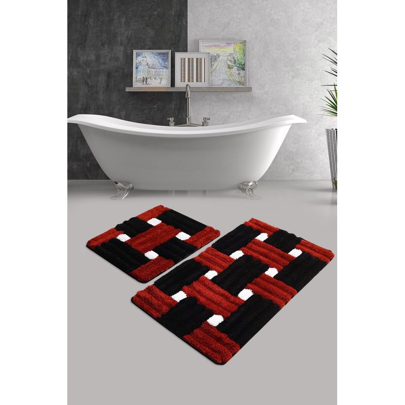 Casa si Gradina - Textile si covoare - Covoare - Covorase baie - Set covorase de baie, L'essentiel Maison, multicolor, 50x60 cm si 60x100 cm, 100% acrilic, antiderapant, 359CHL2343 - Infinity.ro