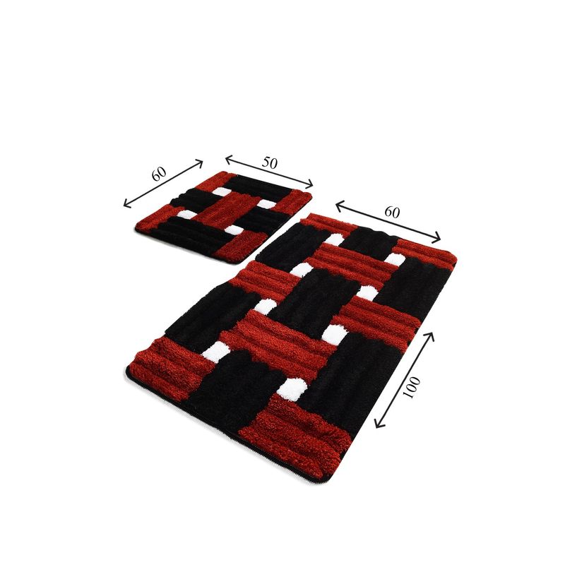 Casa si Gradina - Textile si covoare - Covoare - Covorase baie - Set covorase de baie, L'essentiel Maison, multicolor, 50x60 cm si 60x100 cm, 100% acrilic, antiderapant, 359CHL2343 - Infinity.ro