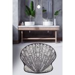 Casa si Gradina - Textile si covoare - Covoare - Covorase baie - Covoras de baie, L'essentiel Maison, negru si alb, 120 cm, 100% poliester, antiderapant, 359CHL4295 - Infinity.ro