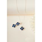 Fashion, accesorii si bijuterii - Femei - Bijuterii femei - Coliere femei - Set colier si cercei, Heliophilia, argint 925, albastru marin - Infinity.ro