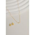 Fashion, accesorii si bijuterii - Femei - Bijuterii femei - Coliere femei - Set colier si cercei, Heliophilia, argint 925, auriu, 757ELS2554 - Infinity.ro