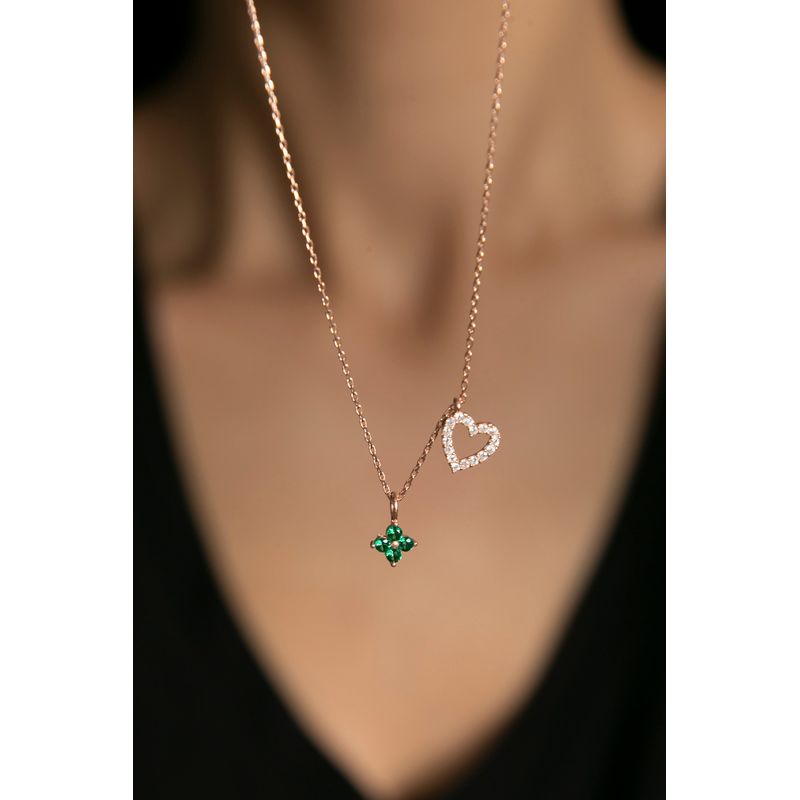 Fashion, accesorii si bijuterii - Femei - Bijuterii femei - Coliere femei - Colier, Heliophilia, argint 925, aur roz, 2.07 g, 136ELS1690 - Infinity.ro