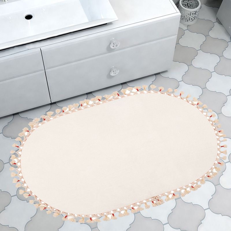 Casa si Gradina - Textile si covoare - Covoare - Covorase baie - Covoras de baie, L'essentiel Maison, alb, 60x100 cm, 100% acrilic, antiderapant, 299ANR1879 - Infinity.ro