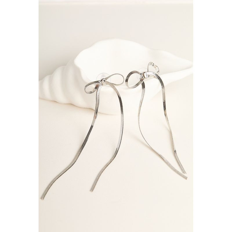 Fashion, accesorii si bijuterii - Femei - Bijuterii femei - Cercei femei - Cercei, Heliophilia, femei, metal, argintiu, 2.5x8 cm - Infinity.ro