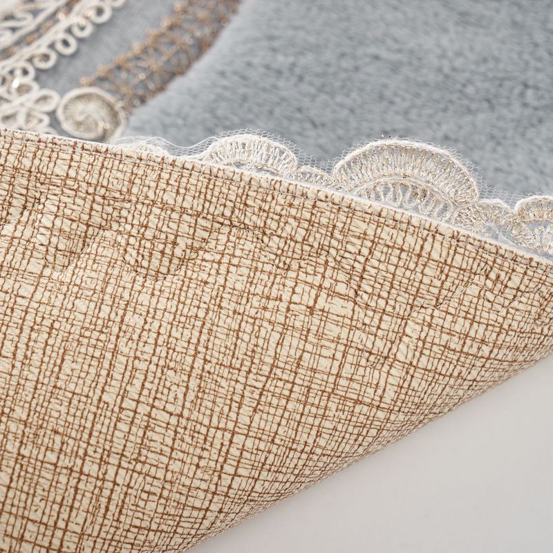 Casa si Gradina - Textile si covoare - Covoare - Covorase baie - Set covorase de baie, L'essentiel Maison, gri, 50x60 cm si 60x100 cm, 100% poliester, antiderapant, 299ANR1480 - Infinity.ro