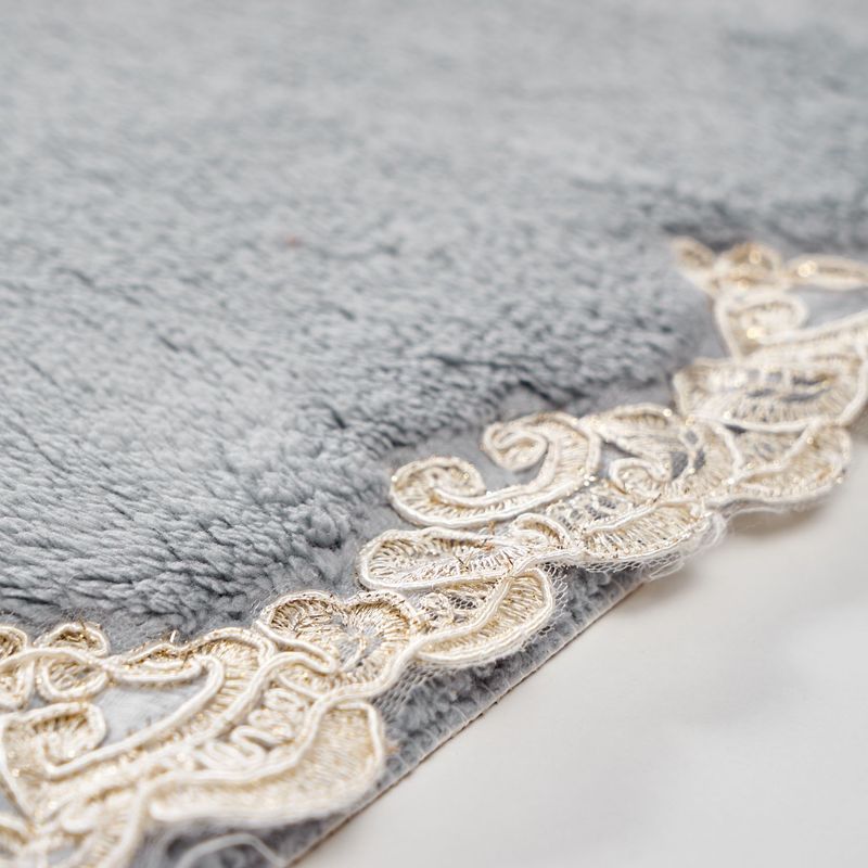 Casa si Gradina - Textile si covoare - Covoare - Covorase baie - Set covorase de baie, L'essentiel Maison, gri, 50x60 cm si 60x100 cm, 100% poliester, antiderapant, 299ANR1480 - Infinity.ro