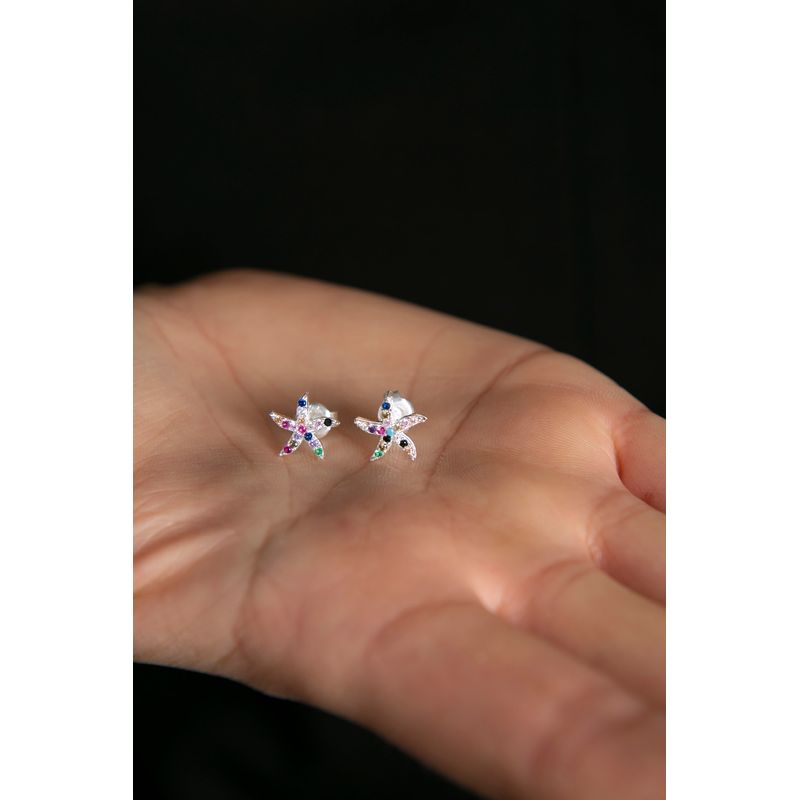 Fashion, accesorii si bijuterii - Femei - Bijuterii femei - Cercei femei - Cercei, Heliophilia, argint 925, argintiu, 7.7 mm, stift - Infinity.ro