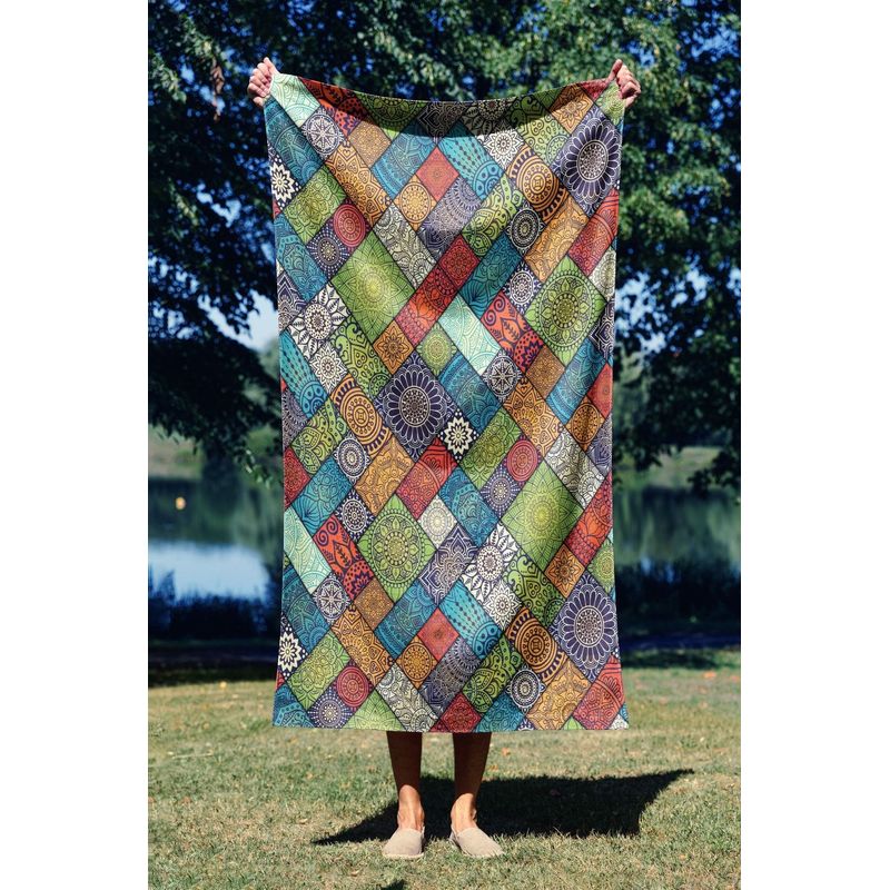 Casa si Gradina - Textile si covoare - Textile baie - Prosoape - Prosop de plaja, L'essentiel Maison, multicolor, 70x130 cm, microfibra, 450AST1111 - Infinity.ro