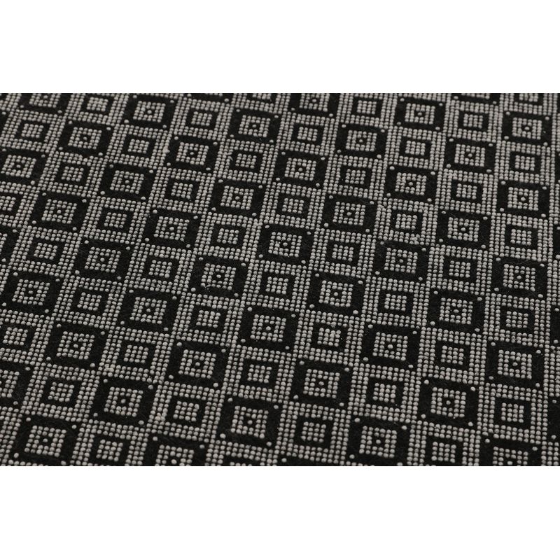Casa si Gradina - Textile si covoare - Covoare - Covorase baie - Covoras de baie, L'essentiel Maison, negru antracit alb, 80 cm, 100% poliester, antiderapant - Infinity.ro
