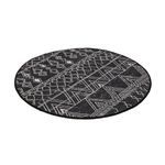 Casa si Gradina - Textile si covoare - Covoare - Covorase baie - Covoras de baie, L'essentiel Maison, negru antracit alb, 80 cm, 100% poliester, antiderapant - Infinity.ro