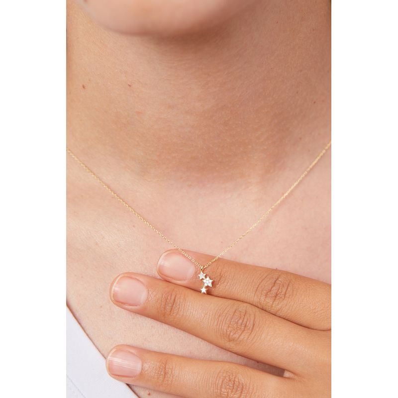 Fashion, accesorii si bijuterii - Femei - Bijuterii femei - Coliere femei - Colier, Heliophilia, femei, auriu, marime unica, argint 925, zirconiu - Infinity.ro