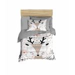Casa si Gradina - Textile si covoare - Lenjerii de pat - Lenjerii copii - Set lenjerie pentru copii, L'essentiel Maison, gri, alb, bej, 100x150 cm, microsatina poliester, bumbac, imprimare 3d - Infinity.ro