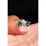 Fashion, accesorii si bijuterii - Femei - Bijuterii femei - Cercei femei - Cercei, Heliophilia, femei, argint 925, verde, zircon, marime universala - Infinity.ro