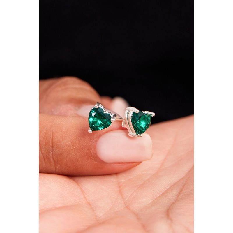 Fashion, accesorii si bijuterii - Femei - Bijuterii femei - Cercei femei - Cercei, Heliophilia, femei, argint 925, verde, zircon, marime universala - Infinity.ro