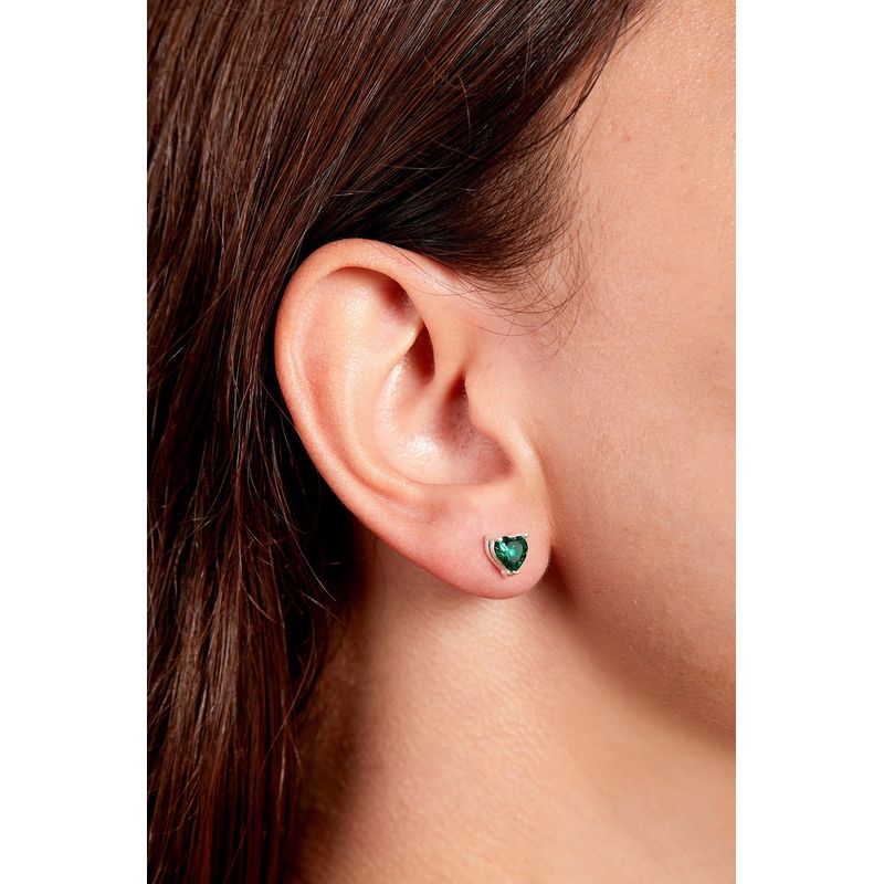 Fashion, accesorii si bijuterii - Femei - Bijuterii femei - Cercei femei - Cercei, Heliophilia, femei, argint 925, verde, zircon, marime universala - Infinity.ro