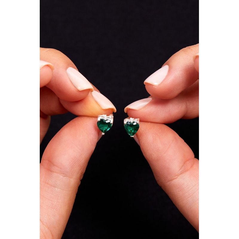 Fashion, accesorii si bijuterii - Femei - Bijuterii femei - Cercei femei - Cercei, Heliophilia, femei, argint 925, verde, zircon, marime universala - Infinity.ro