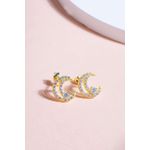 Fashion, accesorii si bijuterii - Femei - Bijuterii femei - Cercei femei - Cercei, Heliophilia, argint 925, aurii, zirconiu, marime universala, 757ELS1937 - Infinity.ro