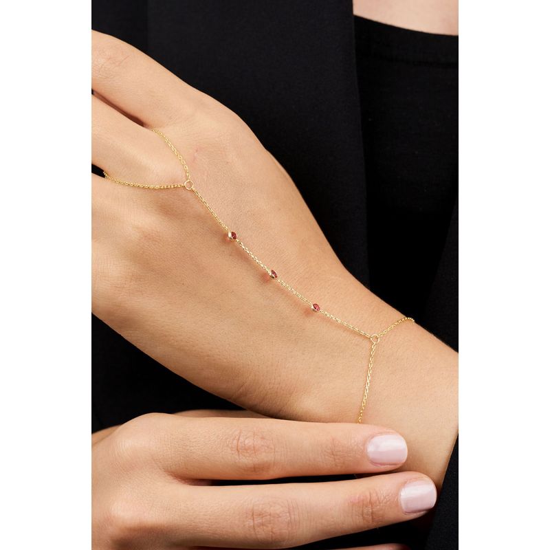 Fashion, accesorii si bijuterii - Femei - Bijuterii femei - Bratari femei - Bratara, Heliophilia, argint 925, rosu, piatra zirconiu, marime universala - Infinity.ro