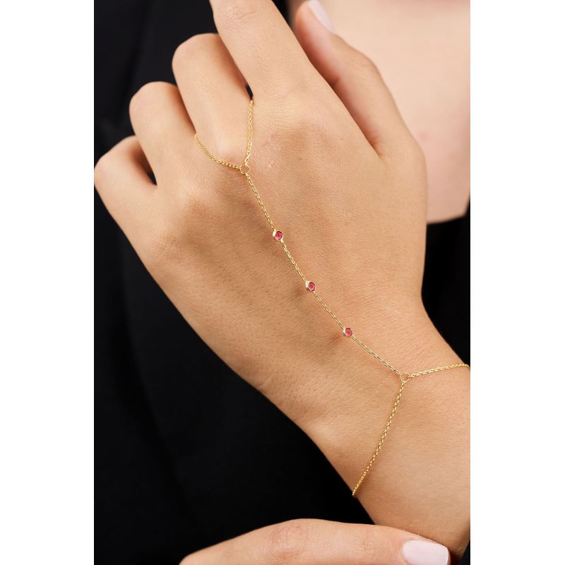 Fashion, accesorii si bijuterii - Femei - Bijuterii femei - Bratari femei - Bratara, Heliophilia, argint 925, rosu, piatra zirconiu, marime universala - Infinity.ro