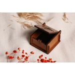 Fashion, accesorii si bijuterii - Femei - Bijuterii femei - Cutii bijuterii - Cutie decorativa, Heliophilia, maro, 5x5x3 cm - Infinity.ro