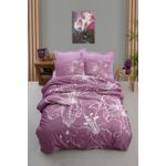 Casa si Gradina - Textile si covoare - Lenjerii de pat - Seturi de lenjerie - Set lenjerie pat single, L'essentiel Maison, liliac si alb, 160x220 cm, bumbac si poliester, imprimare 3d - Infinity.ro