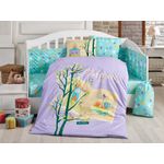 Casa si Gradina - Textile si covoare - Lenjerii de pat - Lenjerii copii - Set lenjerie pat copii, L'essentiel Maison, liliac, menta, verde, alb, galben, 100% bumbac poplin, 100x150 cm, lavabil la 40°C - Infinity.ro