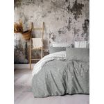 Casa si Gradina - Textile si covoare - Lenjerii de pat - Seturi de lenjerie - Set lenjerie de pat, L'essentiel Maison, gri, 200x220 cm, 100% bumbac ranforce, brodat - Infinity.ro