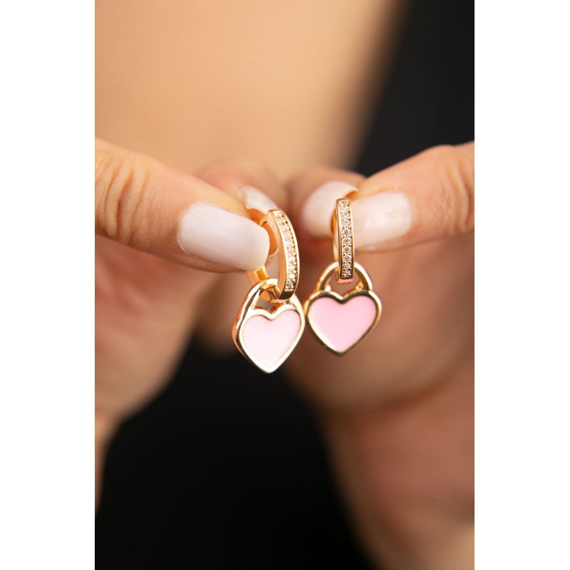 Fashion, accesorii si bijuterii - Femei - Bijuterii femei - Cercei femei - Cercei, Heliophilia, metal, auriu, zircon, diametru 14,4 mm, lungime pandantiv 12,9 mm - Infinity.ro