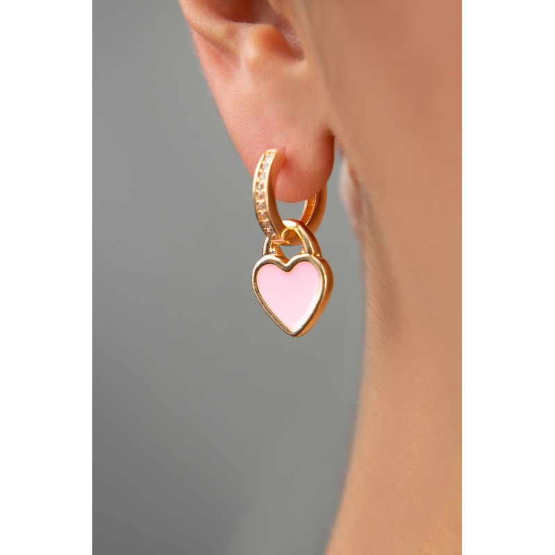 Fashion, accesorii si bijuterii - Femei - Bijuterii femei - Cercei femei - Cercei, Heliophilia, metal, auriu, zircon, diametru 14,4 mm, lungime pandantiv 12,9 mm - Infinity.ro