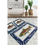 Casa si Gradina - Textile si covoare - Covoare - Covorase baie - Set covorase de baie, L'essentiel Maison, multicolor, 50x60 cm si 60x100 cm, 100% poliester, antiderapant, 359CHL5181 - Infinity.ro