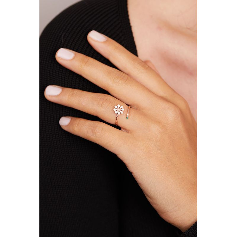 Fashion, accesorii si bijuterii - Femei - Bijuterii femei - Inele femei - Inel, Heliophilia, argint 925, rose, reglabil - Infinity.ro