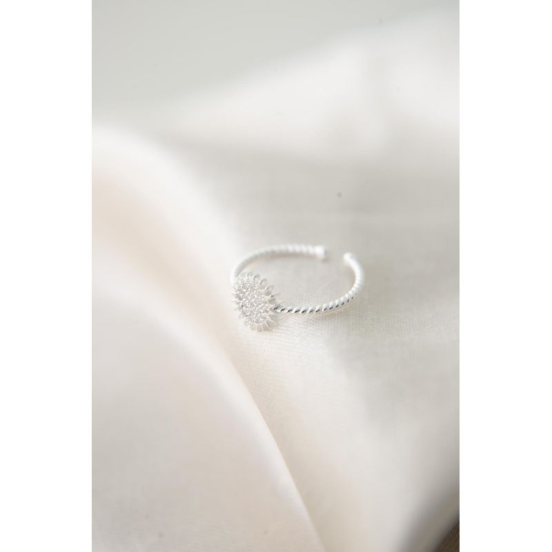 Fashion, accesorii si bijuterii - Femei - Bijuterii femei - Inele femei - Inel, Heliophilia, argint 925, argintiu, piatra zirconiu, diametru 18,3 mm, lungime reglabila - Infinity.ro