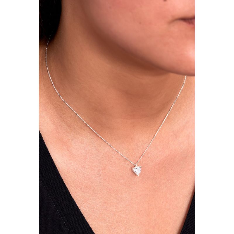 Fashion, accesorii si bijuterii - Femei - Bijuterii femei - Coliere femei - Colier, Heliophilia, argint 925, alb, zircon, marime universala - Infinity.ro