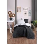 Casa si Gradina - Textile si covoare - Pături și cuverturi - Cuverturi - Set cuvertura pat single, L'essentiel Maison, negru si gri, 160x220 cm, bumbac si poliester - Infinity.ro