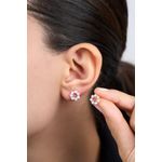 Fashion, accesorii si bijuterii - Femei - Bijuterii femei - Cercei femei - Cercei, Heliophilia, femei, argint 925, roz, zirconiu - Infinity.ro