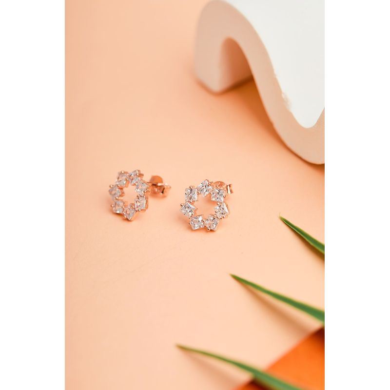 Fashion, accesorii si bijuterii - Femei - Bijuterii femei - Cercei femei - Cercei, Heliophilia, femei, argint 925, roz, zirconiu - Infinity.ro