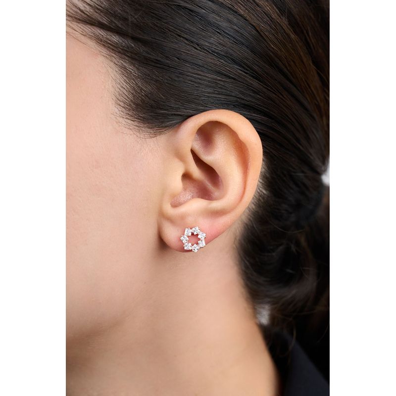 Fashion, accesorii si bijuterii - Femei - Bijuterii femei - Cercei femei - Cercei, Heliophilia, femei, argint 925, roz, zirconiu - Infinity.ro