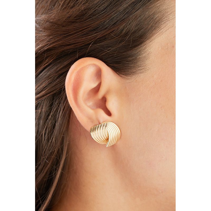 Fashion, accesorii si bijuterii - Femei - Bijuterii femei - Cercei femei - Cercei, Heliophilia, metal, auriu, diametru 2 cm, 410ELK1636 - Infinity.ro