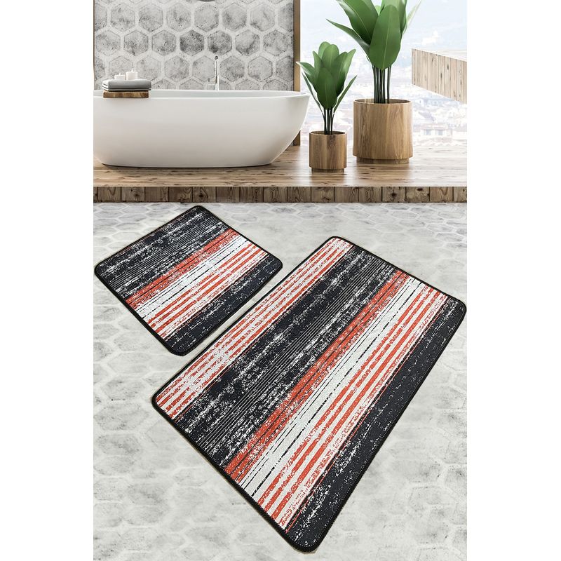 Casa si Gradina - Textile si covoare - Covoare - Covorase baie - Set covorase baie, L'essentiel Maison, multicolor, 60x100 cm + 50x60 cm, 100% poliester, antiderapant, 359CHL5287 - Infinity.ro